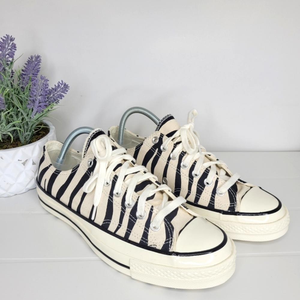 Converse All Star Chuck Taylor 70 Low Archival Zebra Print Retro New